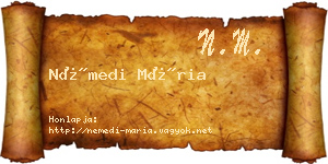 Némedi Mária névjegykártya