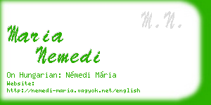 maria nemedi business card